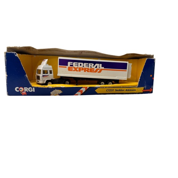 Corgi Seddon Atkinson Federal Express‎ Diecast Truck C1251 Vintage Boxed FedEx - Picture 1 of 12
